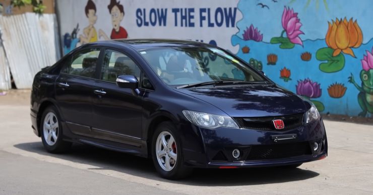 Modified Honda Civic sedan with Mugen kit looks sporty [Video]