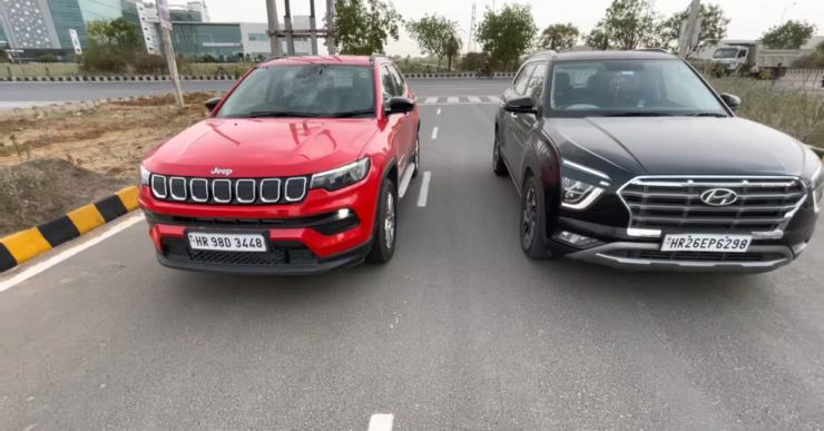 Jeep Compass Diesel vs Hyundai Creta Diesel in a drag race [Video]