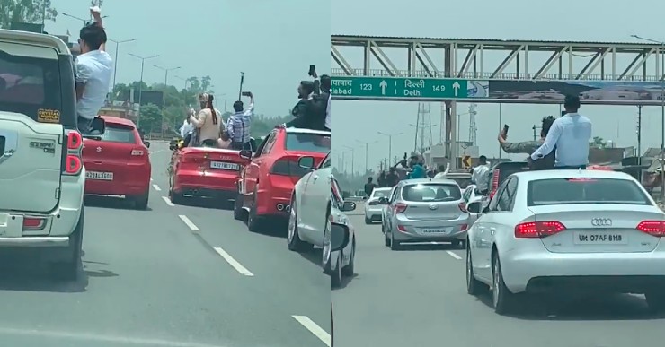 Groom & friends hang out of cars during wedding procession: Get fined Rs. 2 lakh