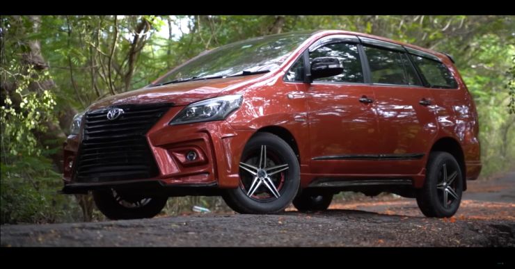 Toyota Innova with customised interior and Lexus kit looks premium [Video]