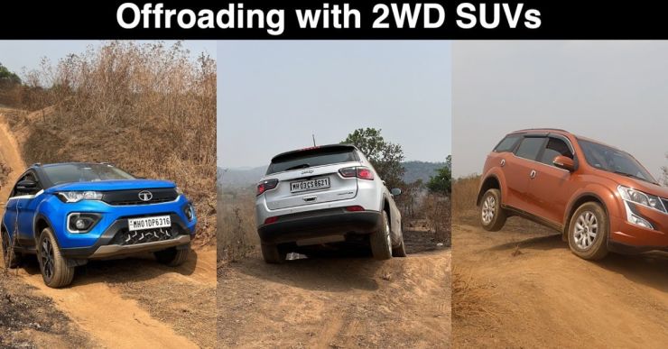 Tata Punch, Nexon, Kia Seltos, Mahindra XUV500 & Jeep Compass 2WD SUVs go off-roading [Video]