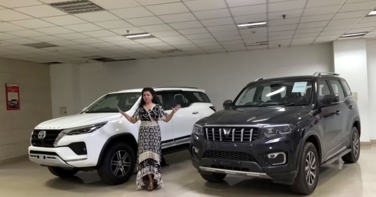 Mahindra Scorpio N and Toyota Fortuner in a comparison video