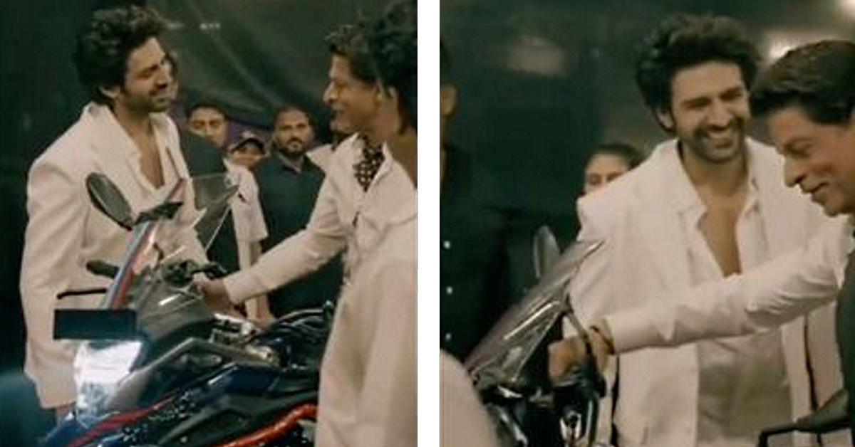 Shahrukh Khan and Kartik Aryan check out the new Honda CB500X