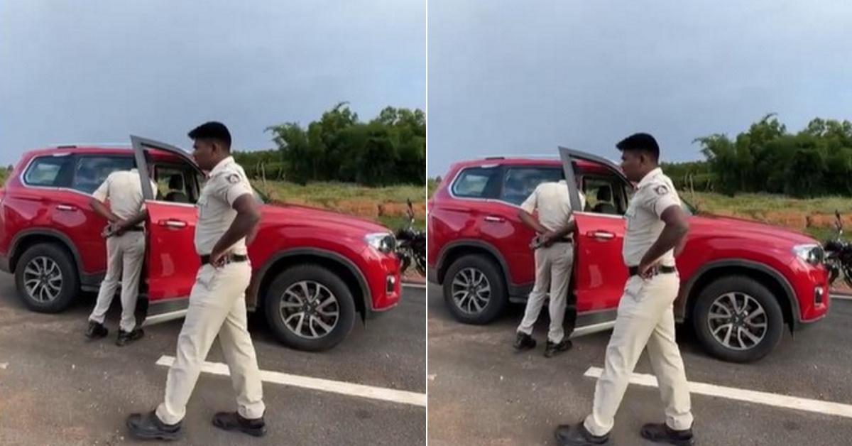 Cops stop Mahindra Scorpio-N to check it out on the road