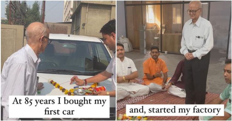 85 year-old Grandpa from Gujarat starts-up in 2021: Buys first car in 2022