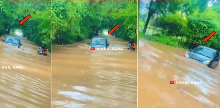 Maruti Alto 800 wades through flooded road like a boss: Should you do it? [Video]