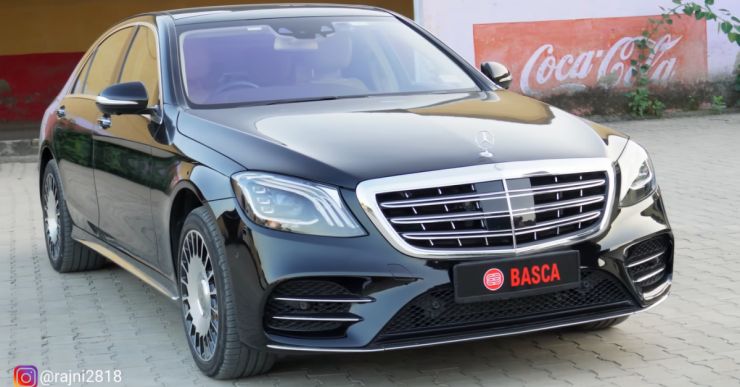 Mercedes-Benz S500, after accident, modified to look like a Maybach S560!