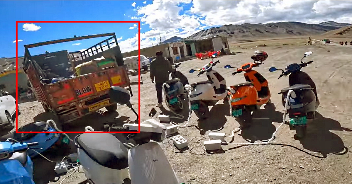 Ola S1 Pro riders use diesel generator to charge 7 scooters in Ladakh