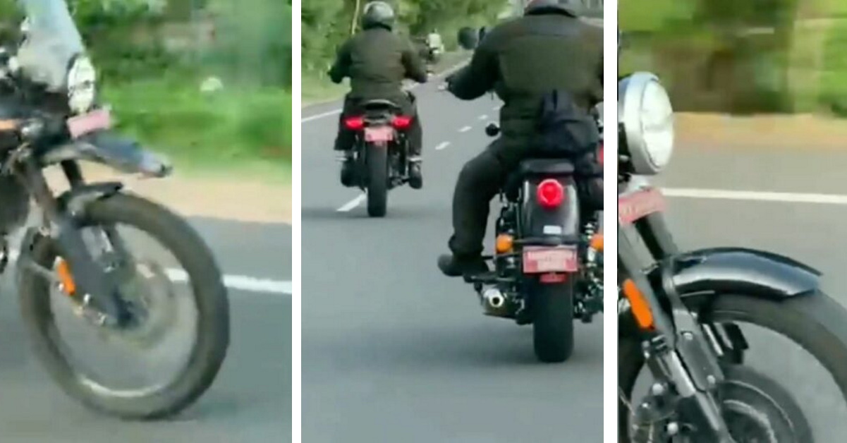 Royal Enfield Himalayan 450 adventure motorcycle & Super Meteor 650 cruiser spied together [Video]
