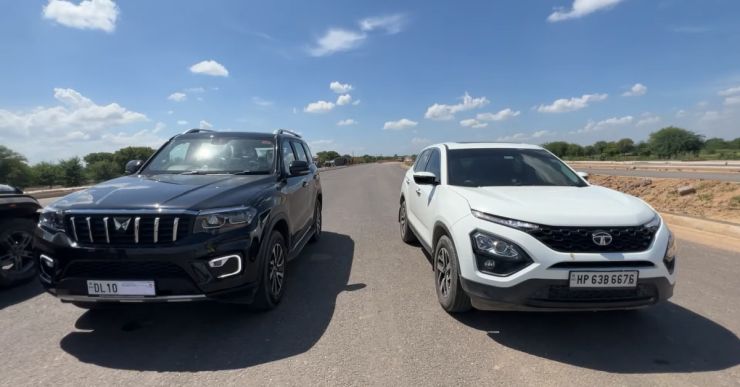 Mahindra Scorpio N vs Tata Harrier in a drag race: Which SUV is faster? (Video)