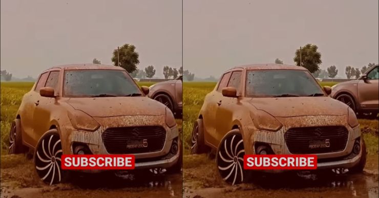 India’s only Maruti Swift with 22-inch wheels goes off roading [Video]