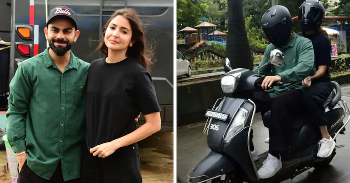 Virat Kohli & Anushka Sharma go on a scooter ride in Madh island, Mumbai [Video]
