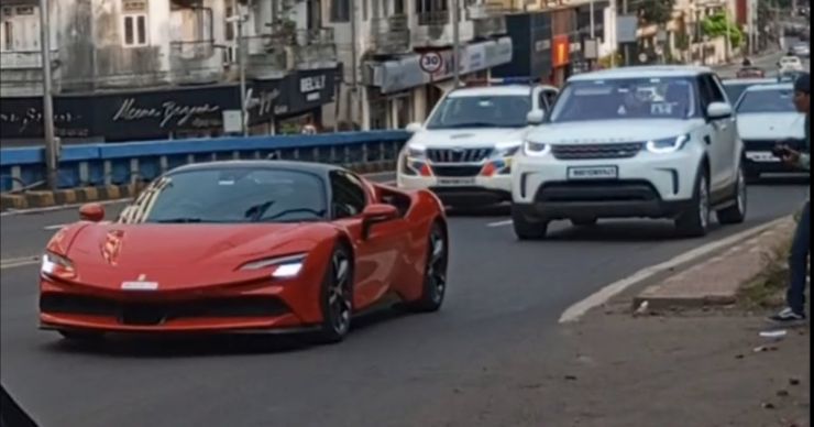 Mukesh Ambani’s Ferrari SF90 Stradale supercar spotted on road [Video]
