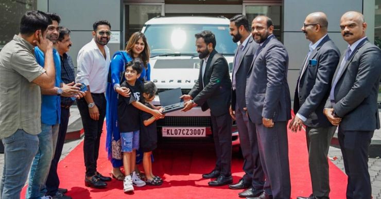 Malayalam actor Asif Ali takes delivery of his new Land Rover Defender 110