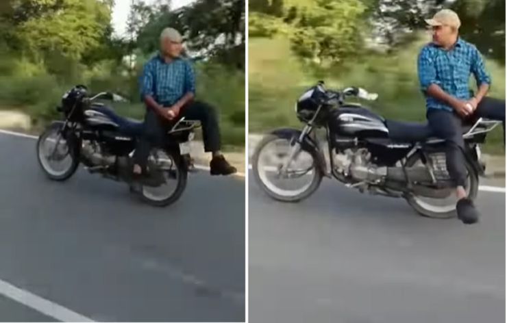 Hero Splendor guy’s backseat riding stunt on public roads is plain risky