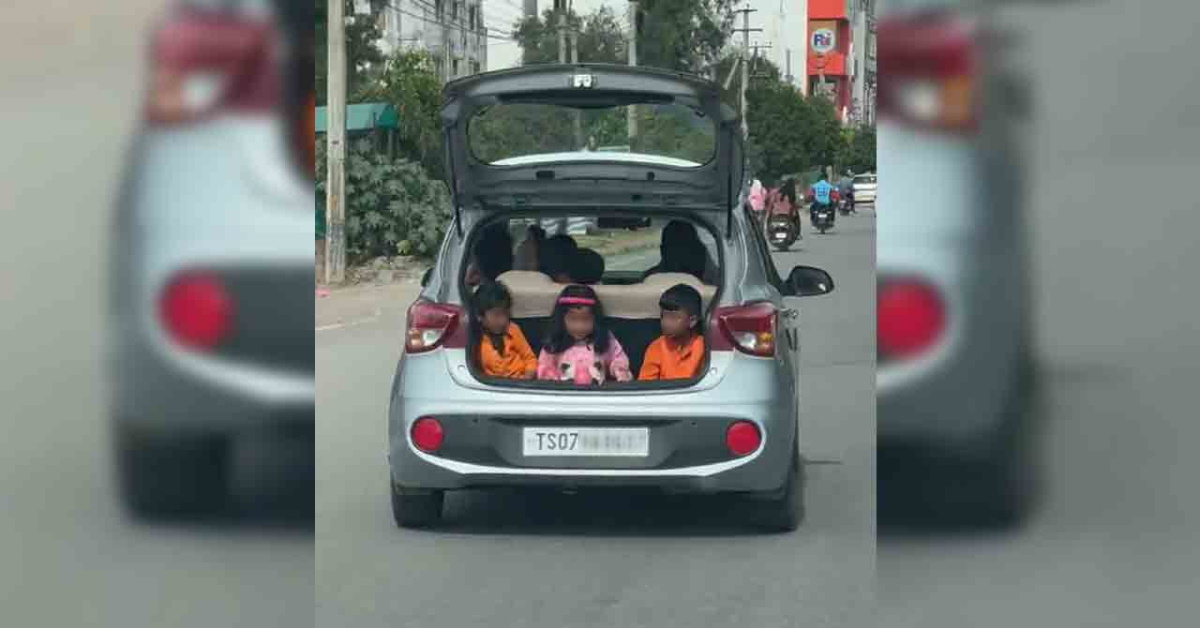 Man drives car with kids in boot: Cops issue fine [Video]