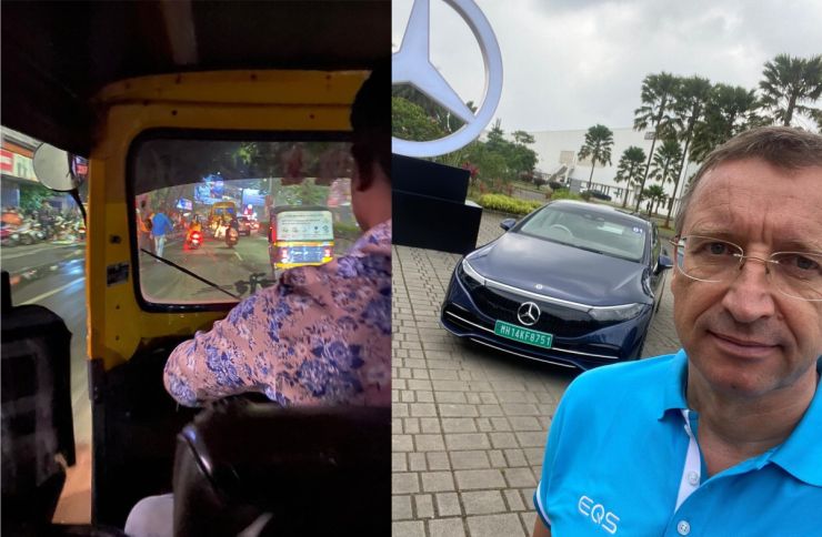 Mercedes-Benz CEO takes auto-rickshaw after his S-Class gets stuck in Pune traffic