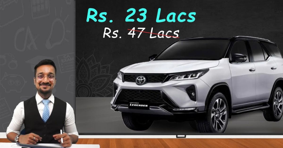 CA explains how to buy a Toyota Fortuner luxury SUV for just Rs. 23 lakh [Video]