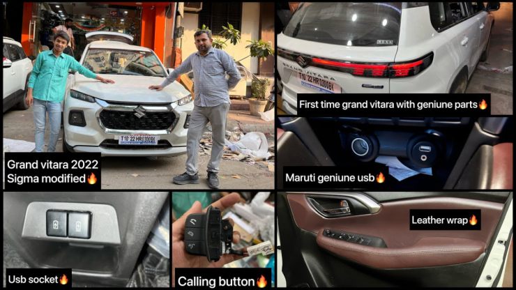 Maruti Suzuki Grand Vitara base variant modified with aftermarket accessories looks good [Video]