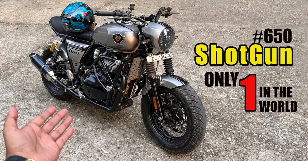 First ever Royal Enfield Interceptor 650 modified to look like Shotgun 650 [Video]