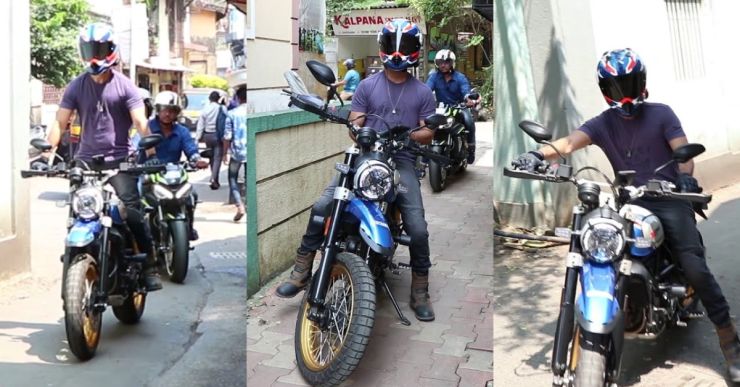 Bollywood actor Shahid Kapoor spotted riding his Ducati Scrambler Desert Sled superbike [Video]