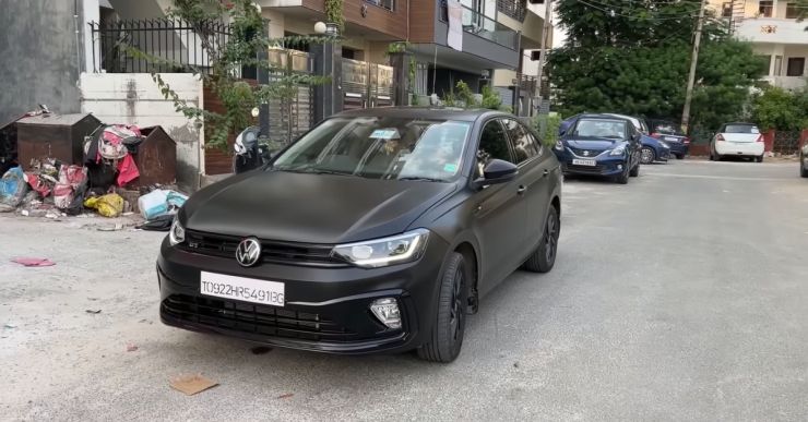 India’s first Volkswagen Virtus to get Satin Black wrap is here [Video]