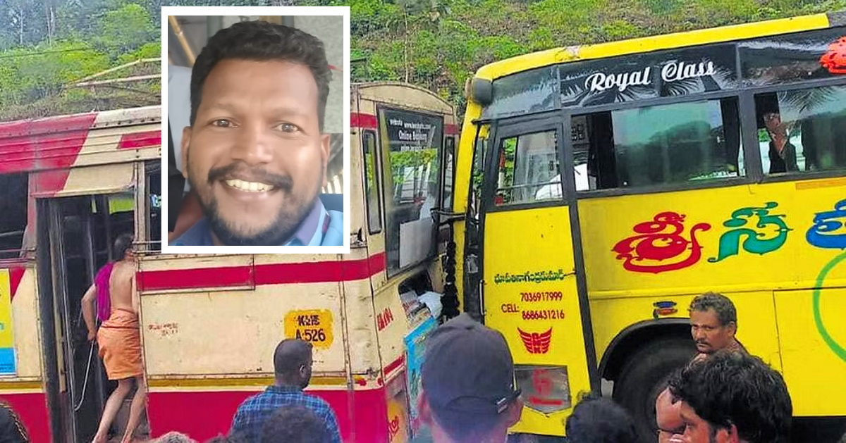 Tourist bus’ brakes fail; KSRTC driver uses own bus to stop it