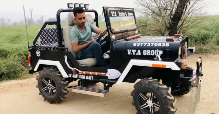 This hand-made mini Willys jeep actually runs on electric power [Video]