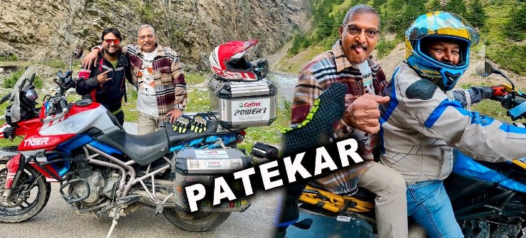 Nana Patekar takes a ride on a Triumph Tiger while shooting for a movie [Video]