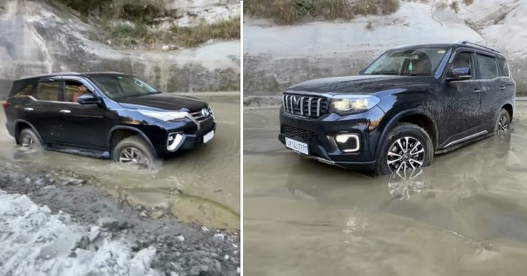 Mahindra Scorpio N & Toyota Fortuner SUV get stuck while off-roading: Old-gen Thar rescues [Video]