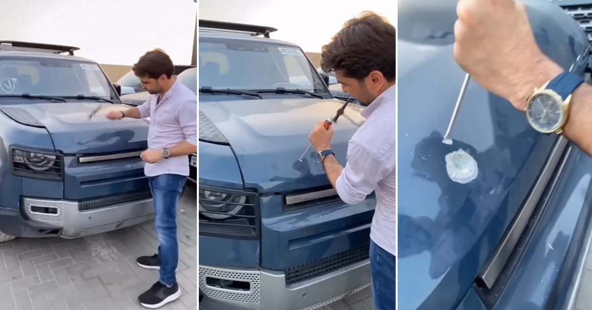 Influencer tests build quality of Land Rover Defender by making a hole on it [Video]