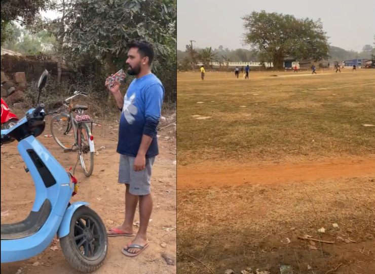Ola S1 pro electric scooter’s speaker used for commentary in a cricket match [Video]