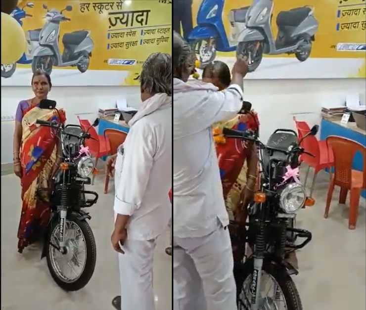 Simple man garlands his wife instead of a new bike: The internet is going crazy with memes 