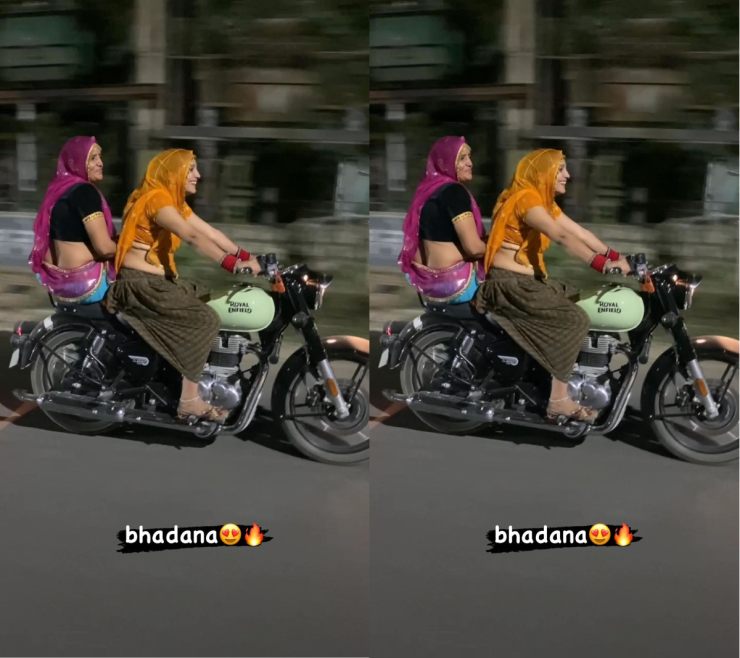 Woman riding a Royal Enfield in Saree is driving the internet crazy [Video]