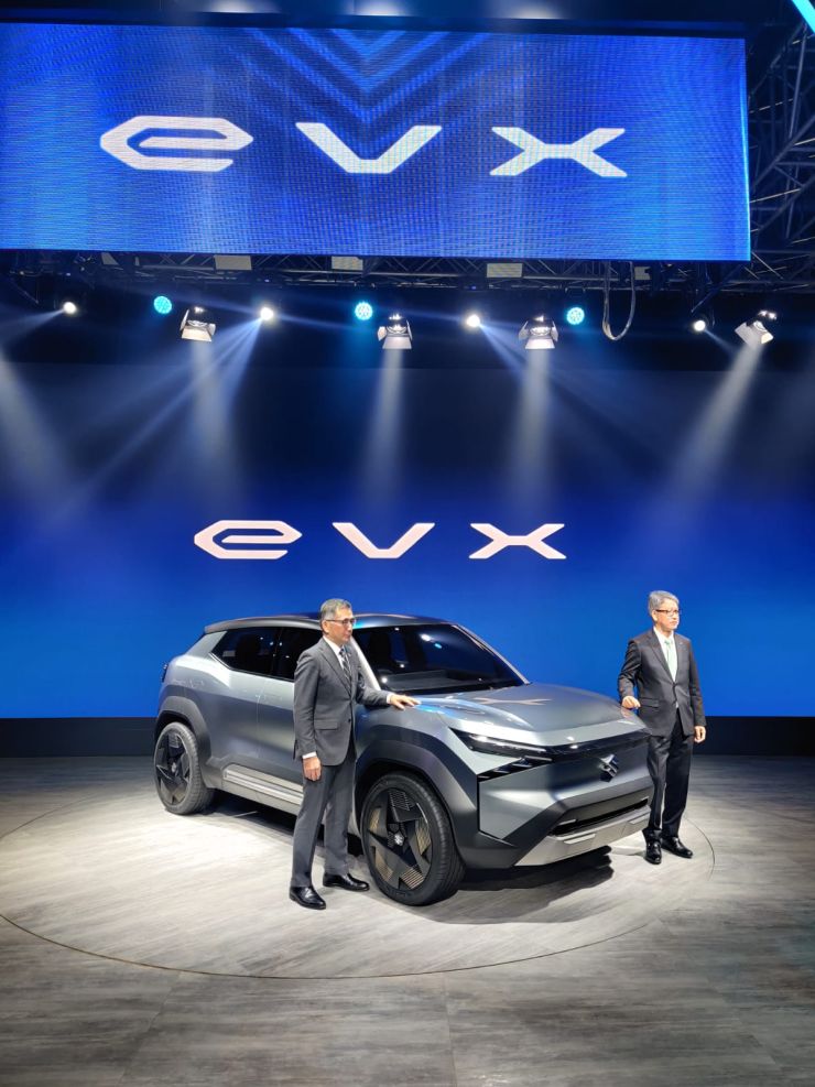 Maruti Suzuki's first electric SUV based on the EVX shown at Auto Expo