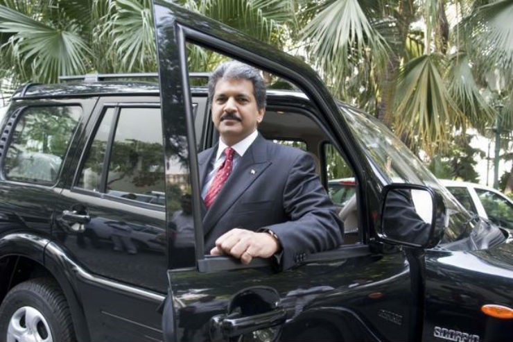 Anand Mahindra & the Mahindra SUVs he owns