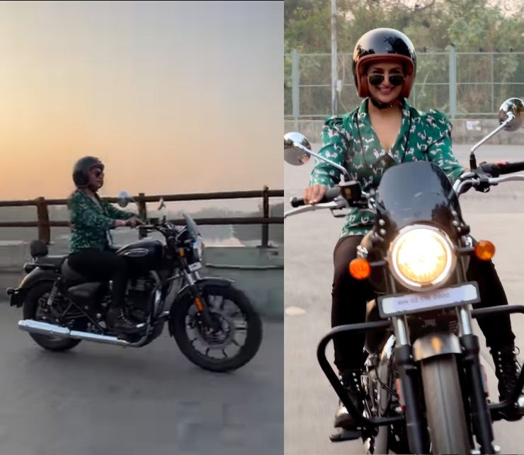 Actress Divyanka Tripathi gifts herself a Royal Enfield Meteor 350 motorcycle