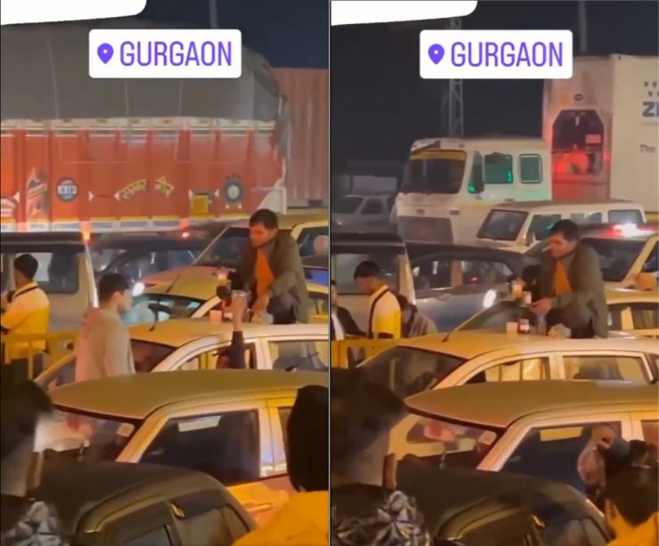 Man drinks on top of car in Gurgaon during traffic jam: Video goes viral