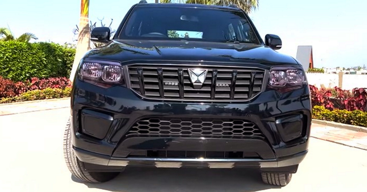 Mahindra Scorpio-N SUV modified to ‘Mafia Spec’ with all-black treatment [Video]