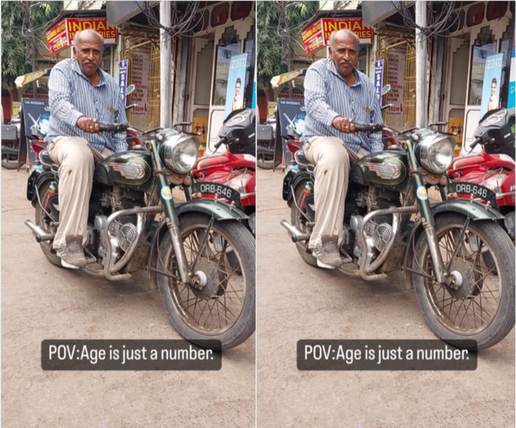 Old man starting an old Royal Enfield Cast Iron Bullet is so satisfying to watch [Video]