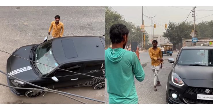 Video of Modified Maruti Swift owner’s kind gesture towards boys who wanted to click picture with the car goes viral