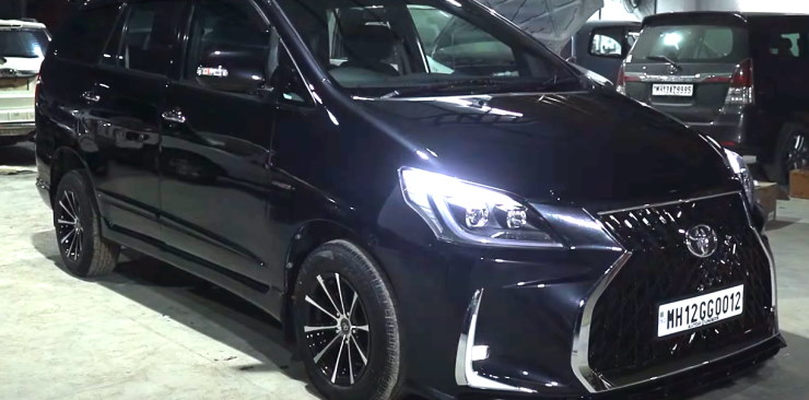 Toyota Innova type 2 neatly modified to type 4 with imported Lexus kit looks sporty 