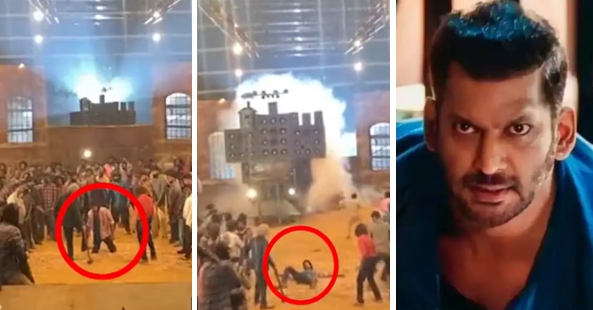 Loaded truck loses control: Nearly runs over actor Vishal during movie stunt [Video]