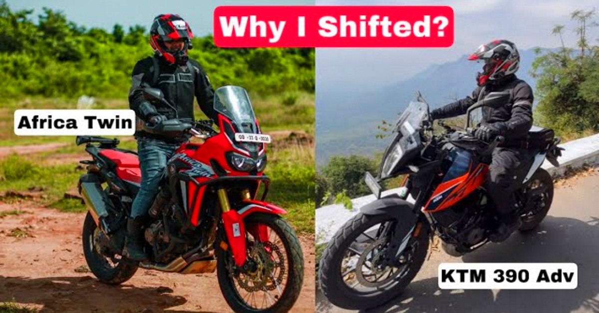 Biker explains why he sold his 1100cc Africa Twin and bought a KTM Adventure 390 [Video]
