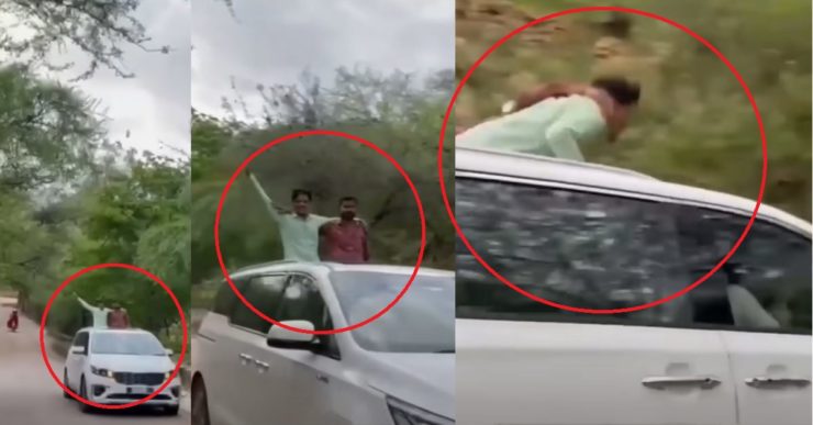 Standing out through sunroof in a car is stupid: Kia Carnival passengers show why [Video]