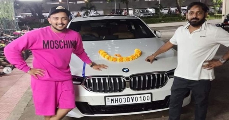 Cricketer Prithvi Shaw gifts dad a BMW 6-Series: Childhood picture of both riding Yamaha Libero surfaces