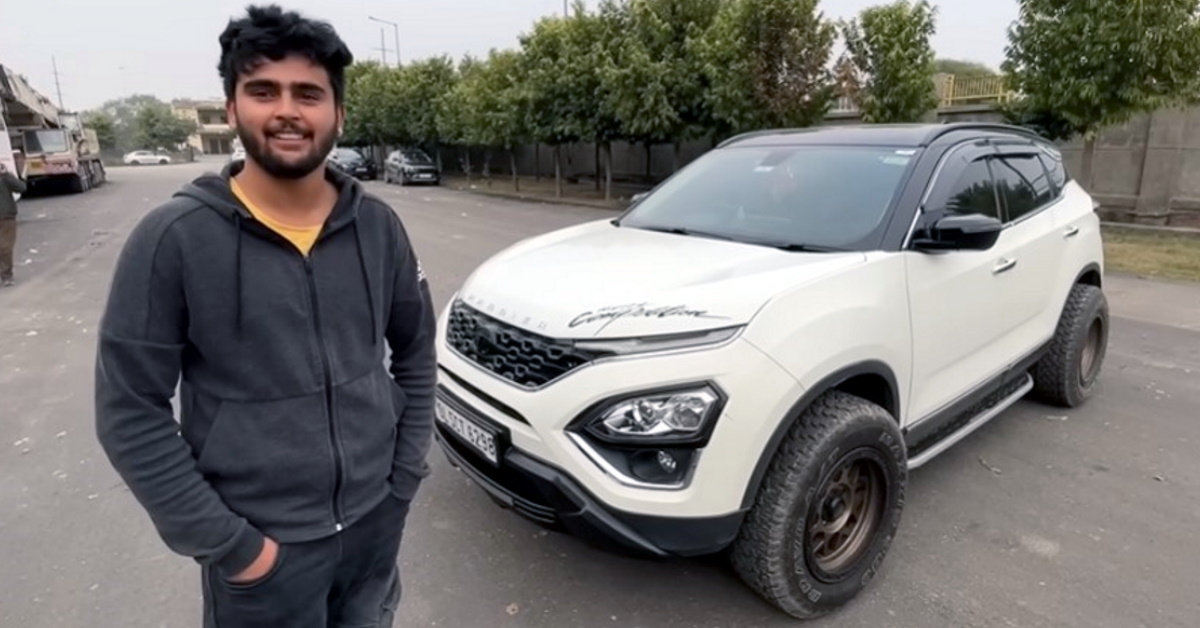 Modified Tata Harrier with off-road tyres that cost Rs 3 lakh
