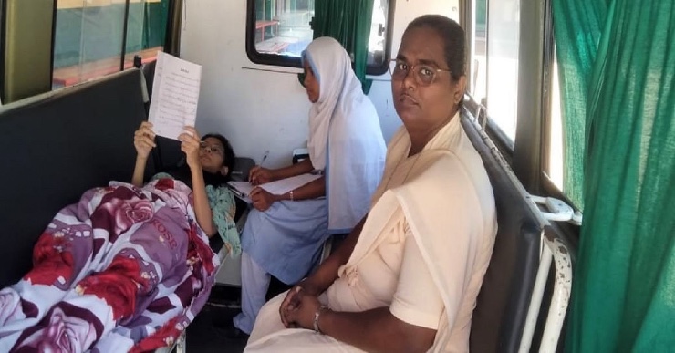 Hit by car, Mumbai girl takes 10th standard exam in ambulance