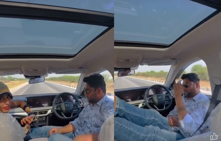 Misuse of ADAS: XUV700 Couple make Instagram reel after letting go of steering wheel (Video)