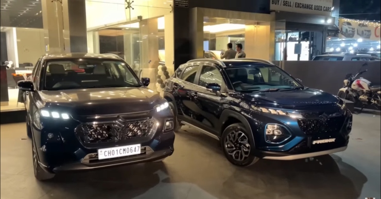 Maruti Suzuki Fronx vs Grand Vitara in a quick comparison video